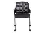 Safco Next Polypropylene Office Chair, Black, 4/Carton (4314BL)