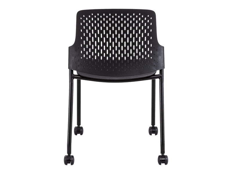 Safco Next Polypropylene Office Chair, Black, 4/Carton (4314BL)