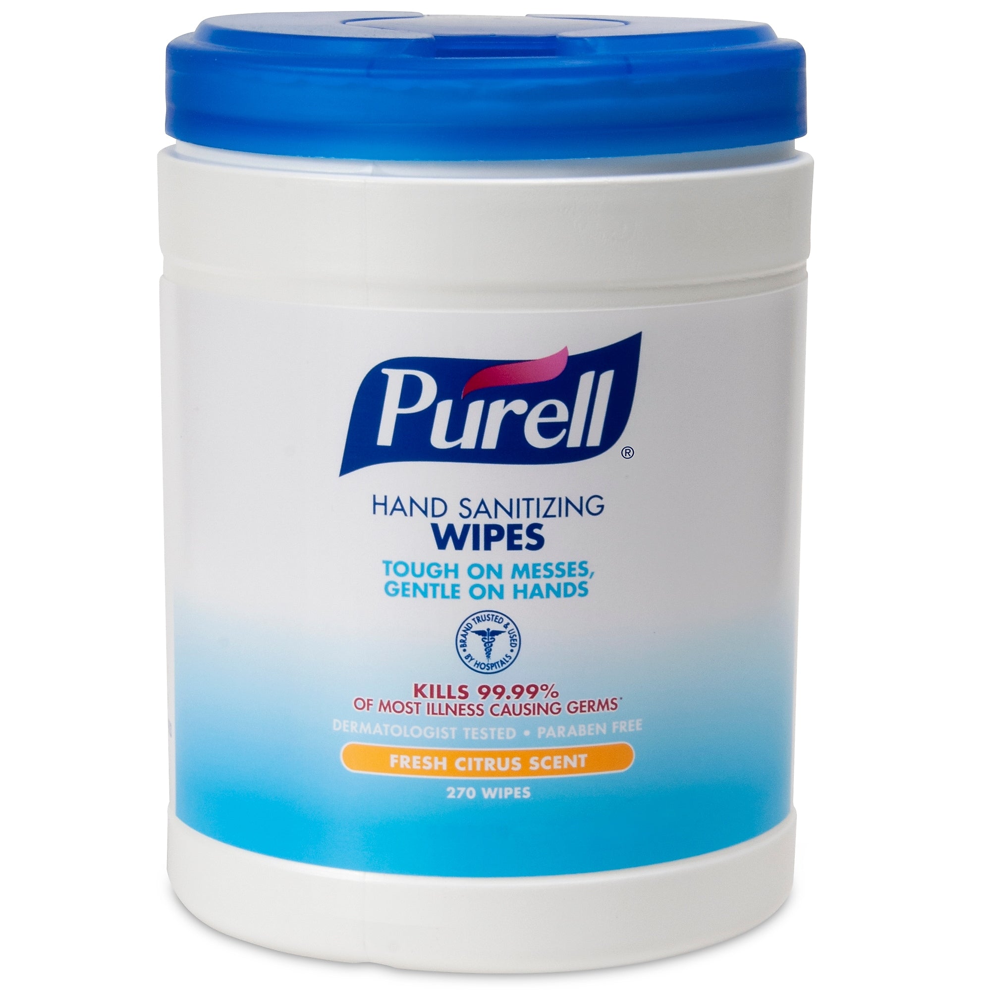 PURELL Hand Sanitizing Wipes, Fresh Citrus Scent, 270 Wipes/Pack (9113-06)