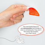 Rocketbook Beacons Reusable Stickers Whiteboard Notes, Orange (BEA-A4-K)