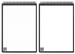 Rocketbook Flip Reusable Smart Notepad, 8.5" x 11", Lined & Dot Grid Ruled, 32 Sheets, Black (FLP-L-RC-A)