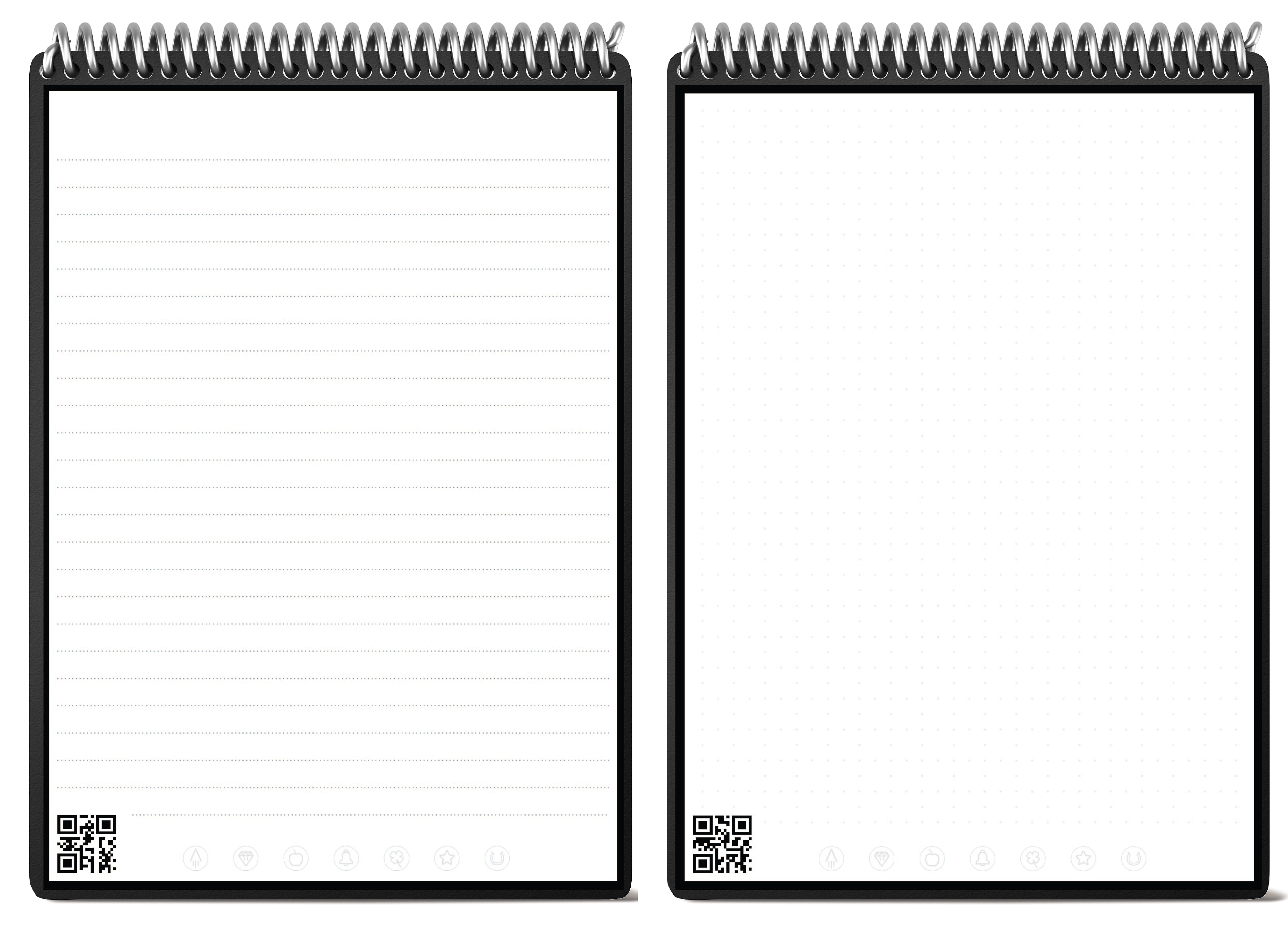 Rocketbook Flip Reusable Smart Notepad, 8.5" x 11", Lined & Dot Grid Ruled, 32 Sheets, Black (FLP-L-RC-A)