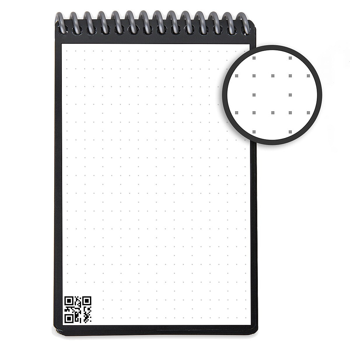 Rocketbook Mini Reusable Smart Notepad, 3.5" x 5.5", Dot-Grid Ruled, 48 Sheets, Black (EVR-M-RC-A-FR)