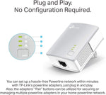 TP-LINK AV600 Nano Powerline Adapter Starter Kit, White, 2/Pack (TL-PA4010KIT)