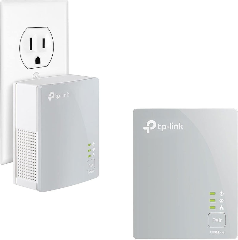 TP-LINK AV600 Nano Powerline Adapter Starter Kit, White, 2/Pack (TL-PA4010KIT)