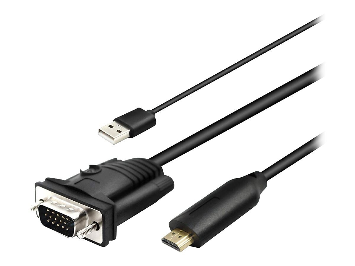 4XEM 6' HDMI to SVGA Cable, Black (4XHDMIVGA6FTU)