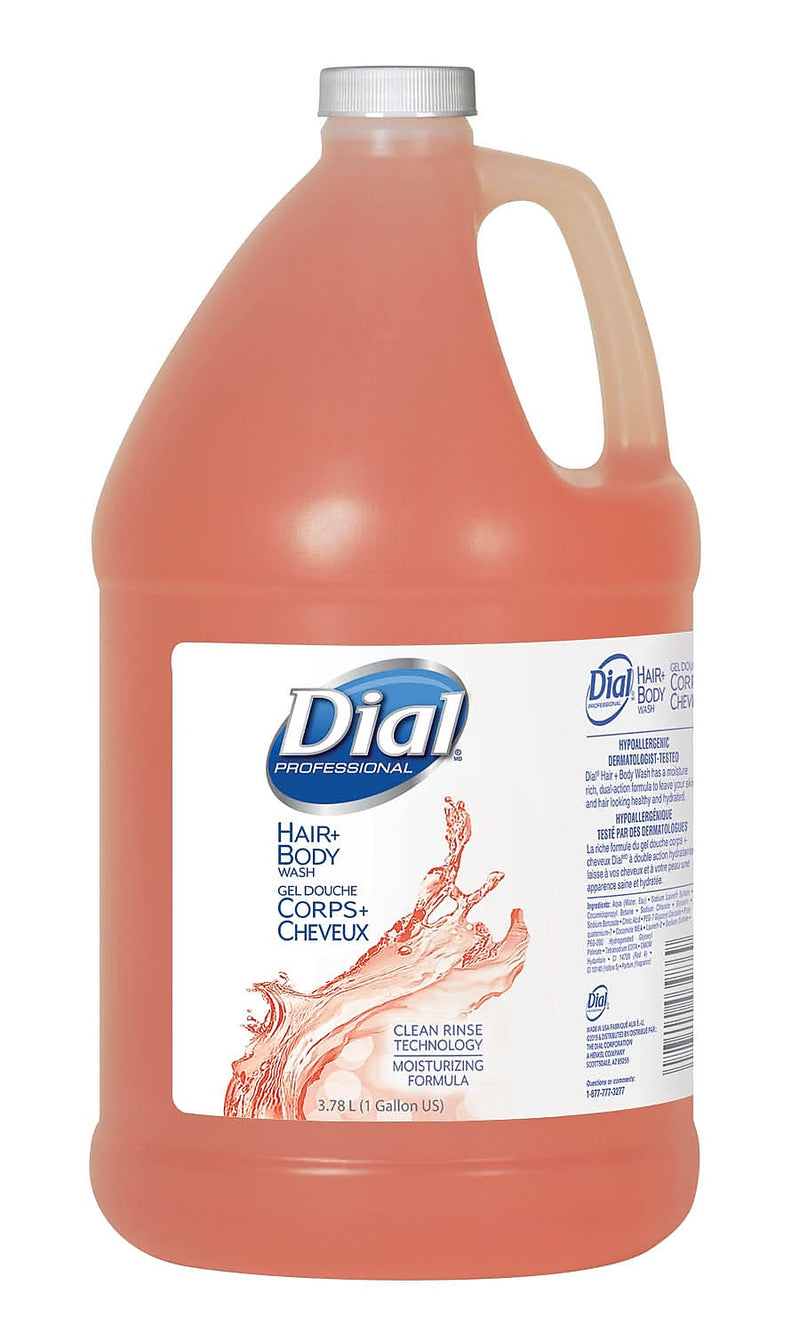 Dial Professional Hair + Body Gel Wash, 1 Gal, 4/Carton (DIA03986)