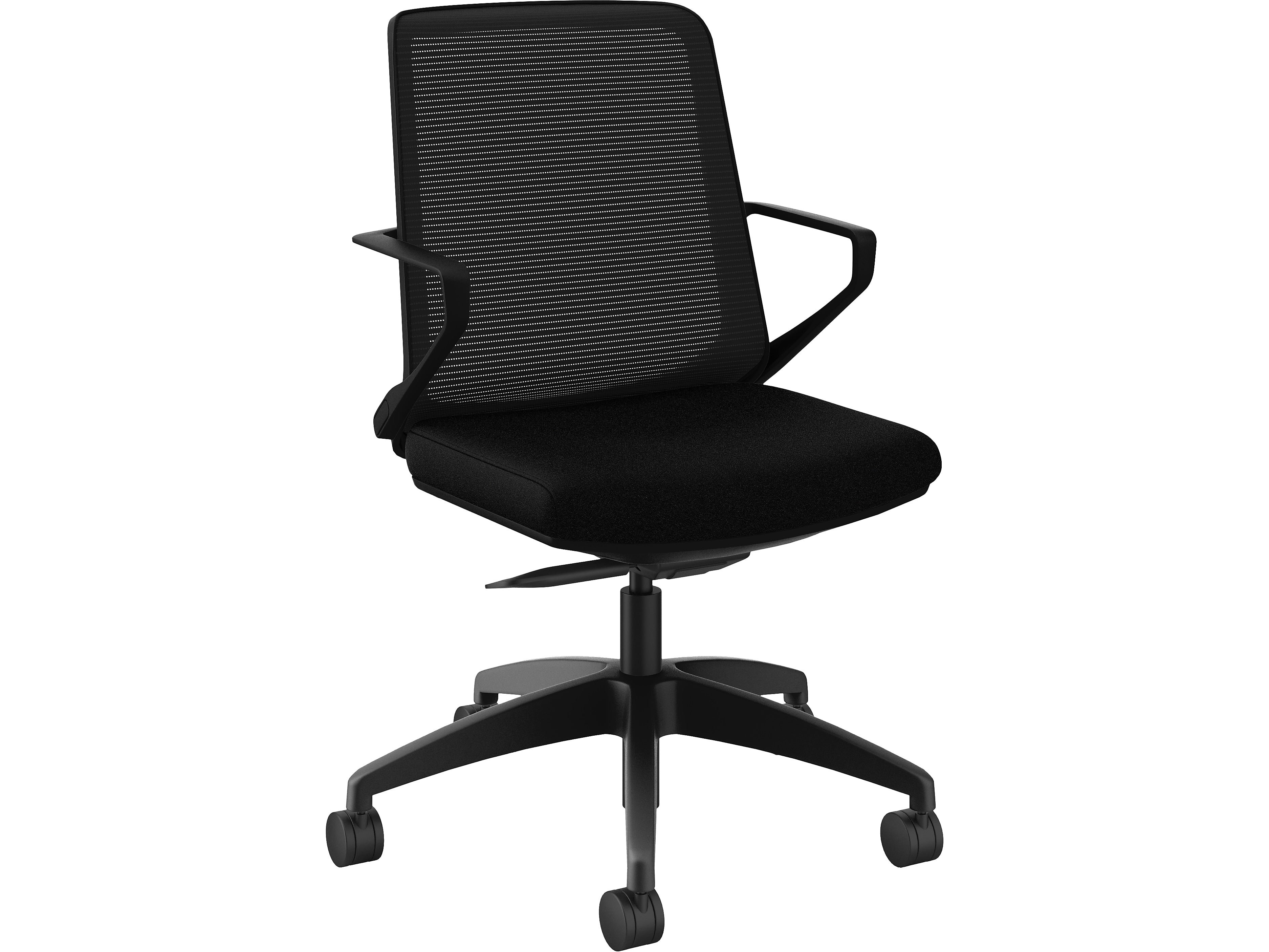 HON Cliq Polyester Swivel Task Chair, Black/Centurion Black (HONCLQIMCU10T)