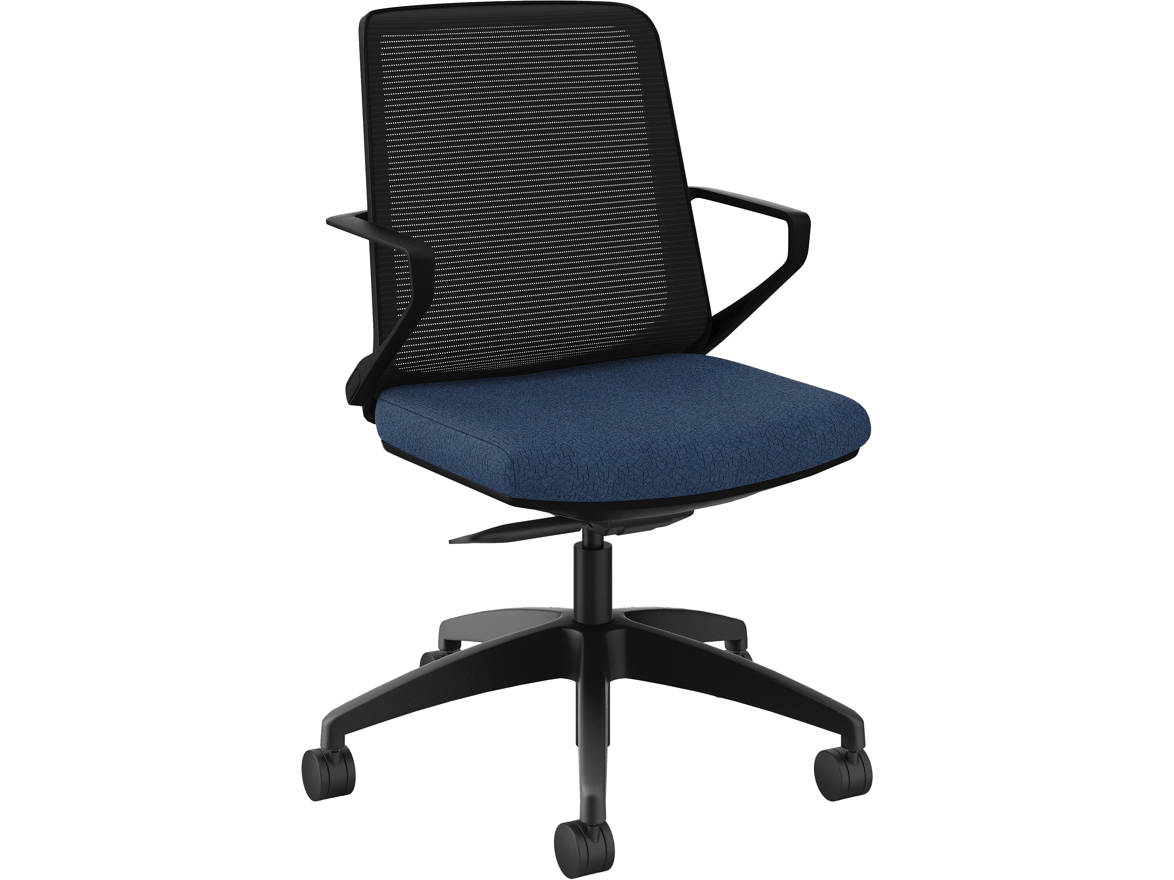 HON Cliq Polyester Swivel Task Chair, Black/Apex Navy (HONCLQIMAPX13T)