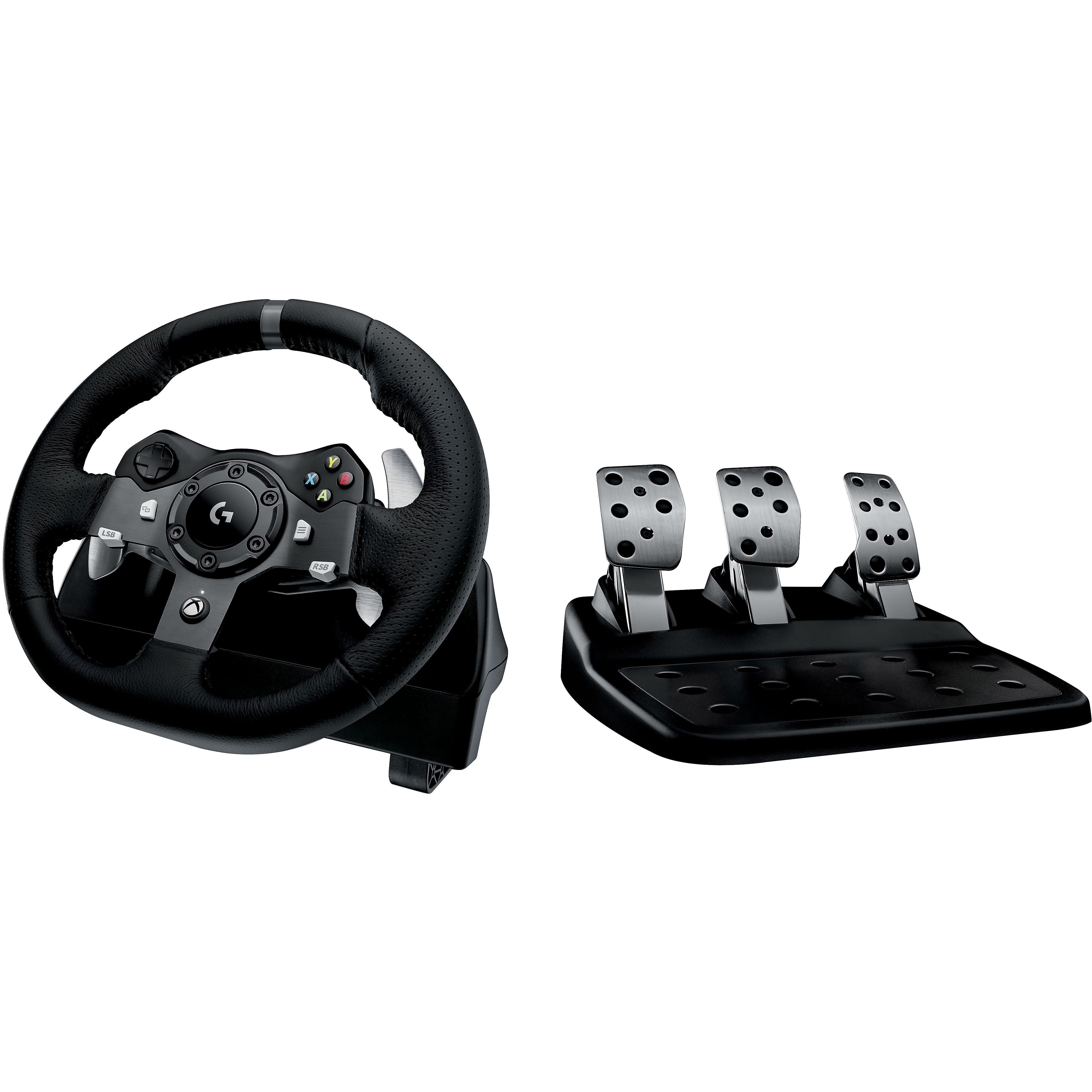 Logitech G G920 Driving Force 941-000121 Gaming Steering Wheel Xbox One & PC, Cable, Black