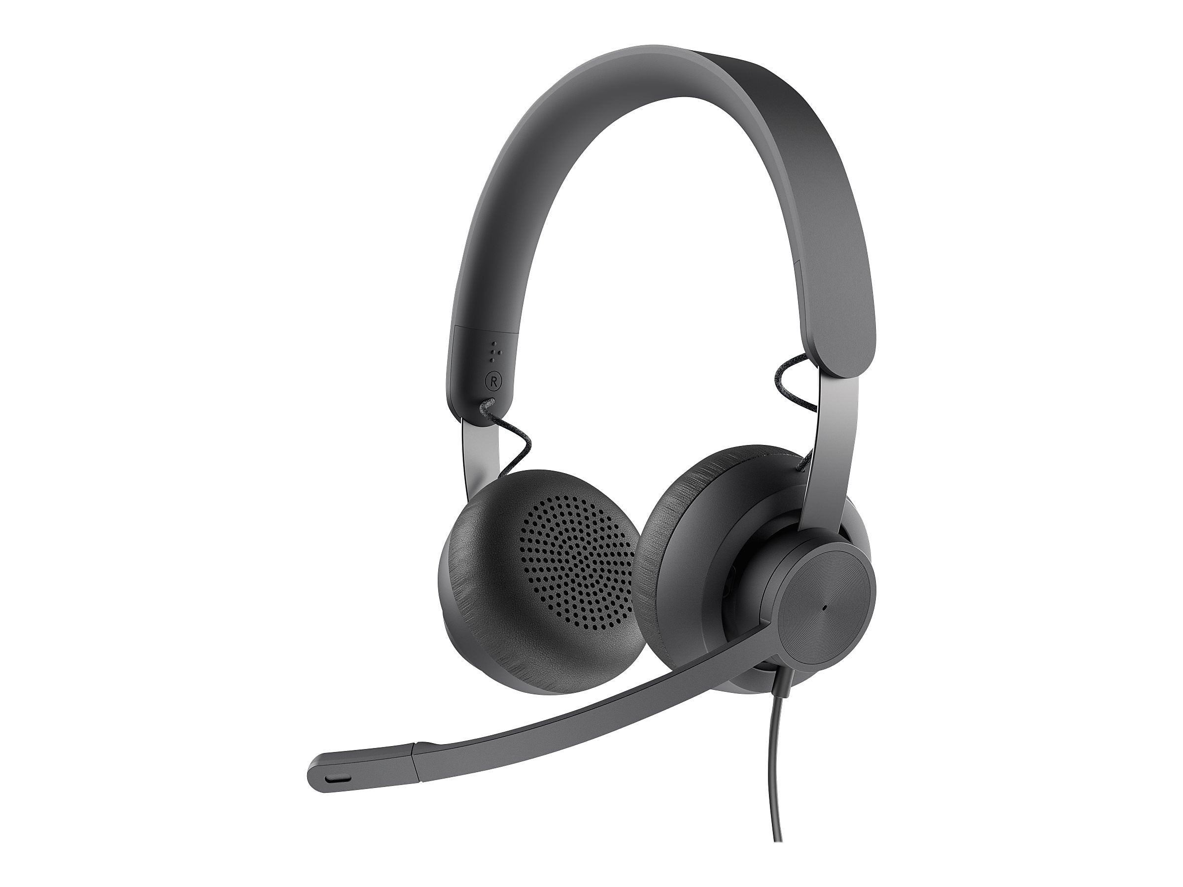 Logitech Zone 750 Wired Noise Canceling On-Ear Headphones, Black (981-001103)