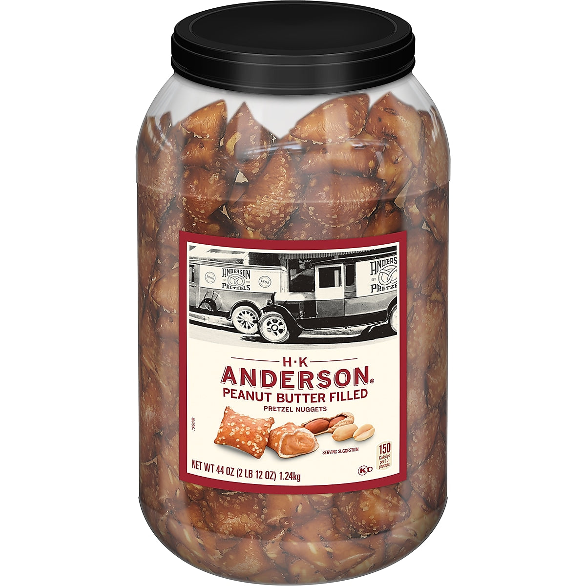 Anderson Peanut butter Pretzels Nuggets, 44 oz. (GOV7543670105)