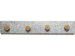 Eden Grove Galvanized Wall Rack, Tin/White (9602074E)