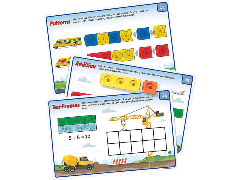 Learning Resources MathLink Cubes Kindergarten Math Activity Set: Mathmobiles!, Multicolor (LER 9332)