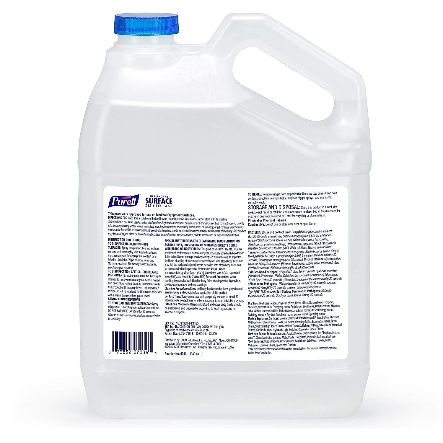 PURELL Healthcare Surface Disinfectant Refill, 1 Gallon (4340-04)