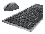 Dell Multi-Device Wireless Keyboard and Combo Optical Mouse, Gray (KM7120W-GY)