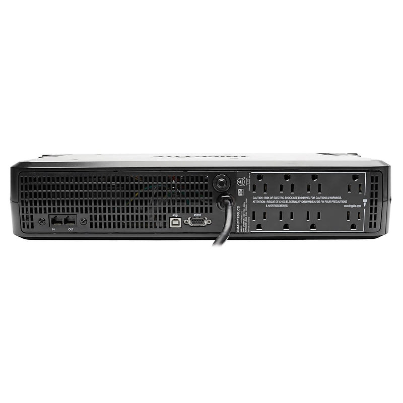 Tripp Lite SmartPro 1500VA UPS, 8-Outlets, Black (SMART1500LCD)