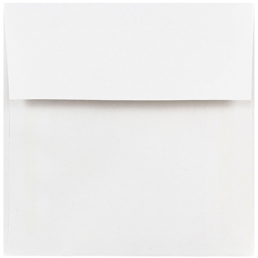 JAM Paper 5 x 5 Square Invitation Envelopes, White, 25/Pack (28414)