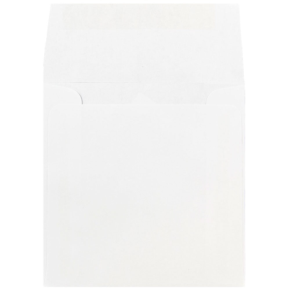 JAM Paper 5 x 5 Square Invitation Envelopes, White, 25/Pack (28414)