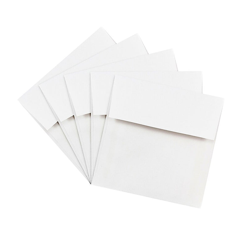 JAM Paper 5 x 5 Square Invitation Envelopes, White, 25/Pack (28414)
