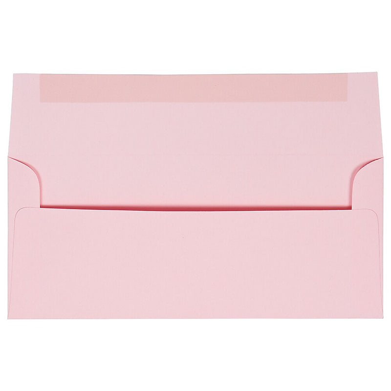 JAM Paper #10 Business Envelopes, 4.125 x 9.5, Baby Pink, Bulk 1000/Carton (2155777B)