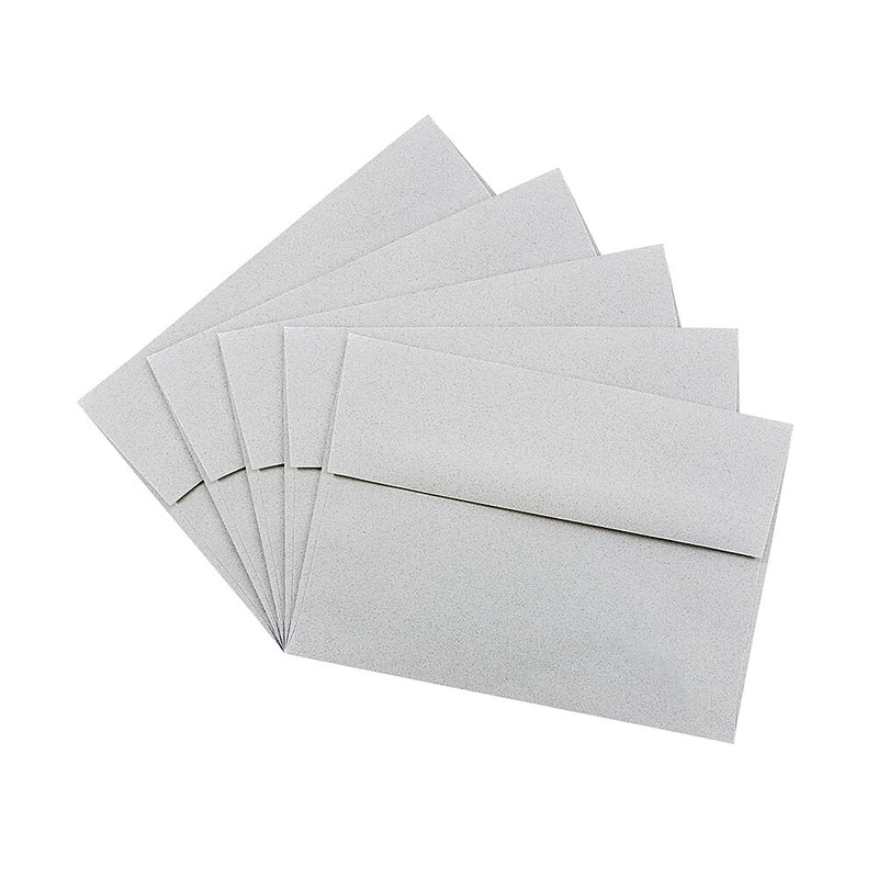 JAM Paper® A7 Passport Invitation Envelopes, 5.25 x 7.25, Granite Silver Recycled, Bulk 1000/Carton (71813B)