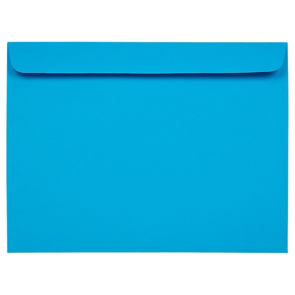 JAM Paper 9 x 12 Booklet Colored Envelopes, Blue Recycled, 25/Pack (5156774)