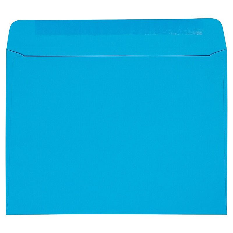 JAM Paper 9 x 12 Booklet Colored Envelopes, Blue Recycled, 25/Pack (5156774)