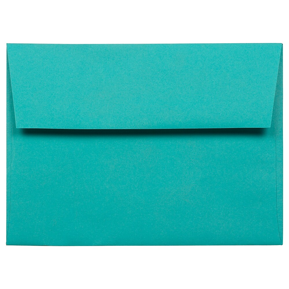 JAM Paper A6 Colored Invitation Envelopes, 4.75 x 6.5, Sea Blue Recycled, 25/Pack (15903)