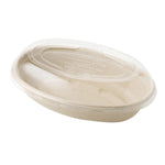 World Centric Fiber Burrito Bowl Lids, 8" dia, Clear, 400/Carton