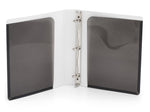 Poppin 1" 3-Ring Non-View Binders, D-Ring, Dark Gray, 6/Pack (108671)