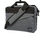 Manhattan Portage Second Avenue Fabric Water-Resistant Briefcase, Gray (1741-BL GRY)