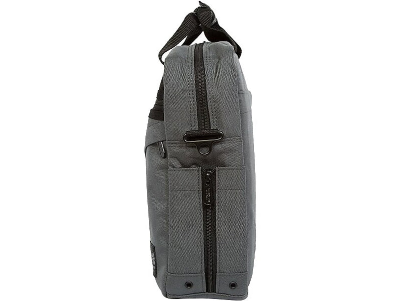 Manhattan Portage Second Avenue Fabric Water-Resistant Briefcase, Gray (1741-BL GRY)