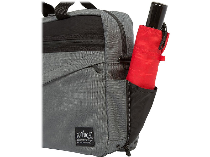 Manhattan Portage Second Avenue Fabric Water-Resistant Briefcase, Gray (1741-BL GRY)