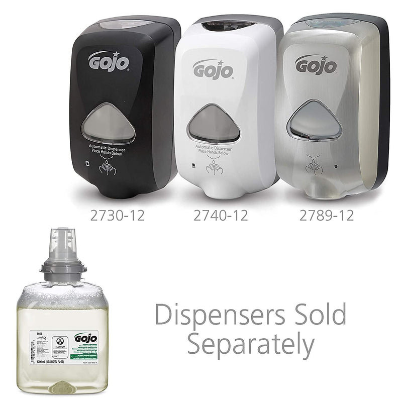 GOJO Green Certified Foaming Hand Soap Refill for TFX Dispenser, 1200 ml, 2/Carton (5665-02)