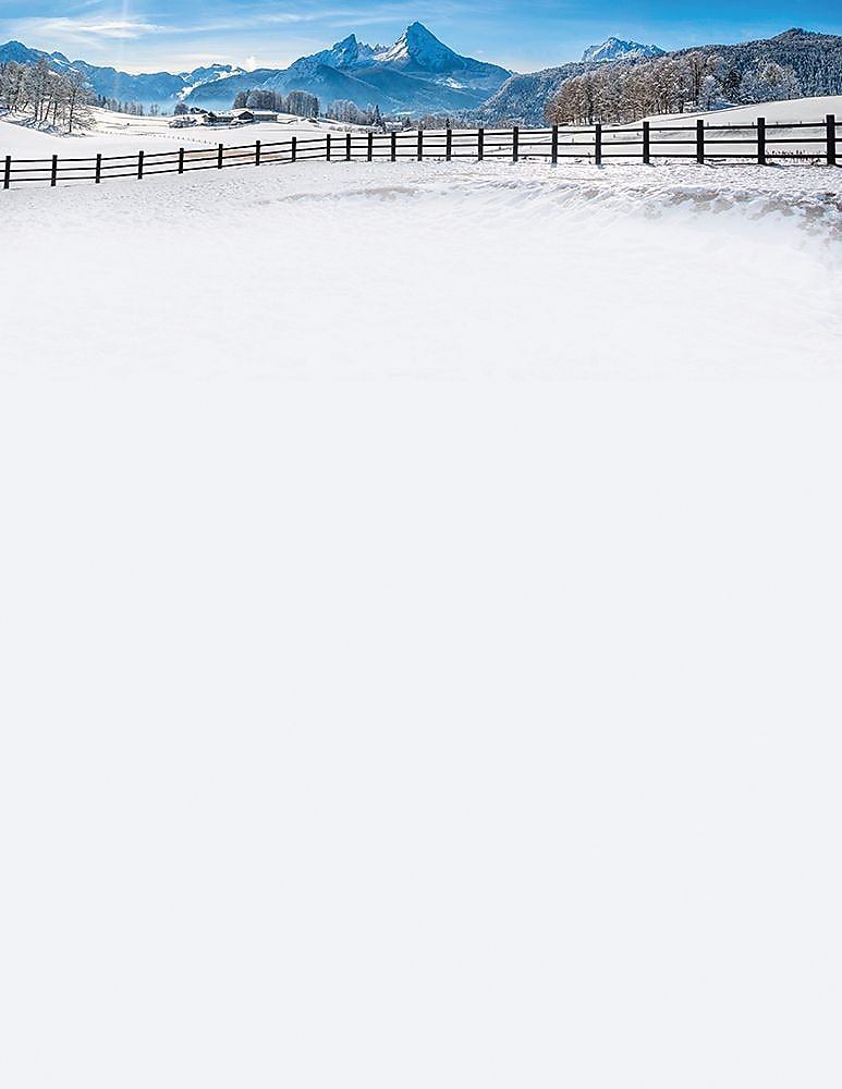 Great Papers!® Holiday Stationery, Winter Fence, 8.5" x 11", 80 Sheets (2017021)