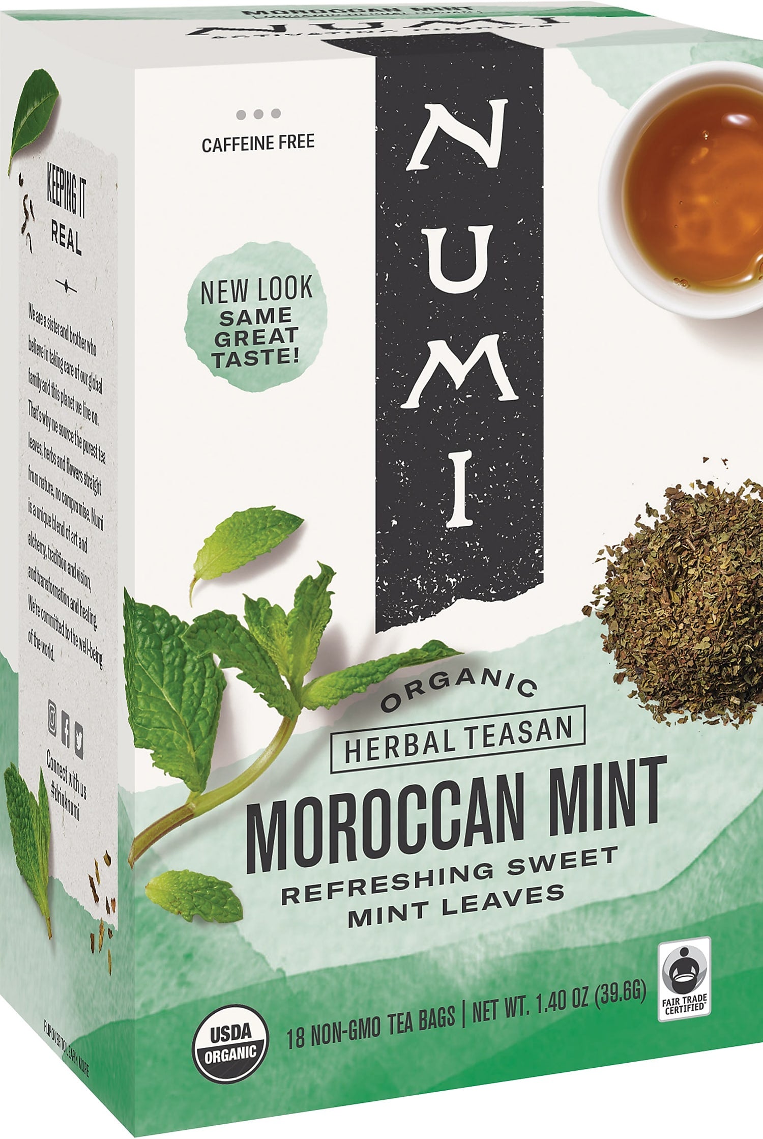Numi Decaf Moroccan Mint Tea Bags, 18/Box (878237)