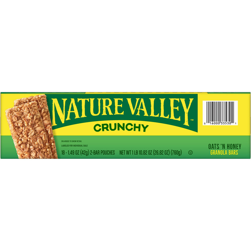 Nature Valley Oats & Honey Granola Bar, 1.49 oz, 18/Box (GEM33530)