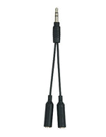 scosche TuneShare 3.5mm to3.5mm Audio Splitter, Black (IUHPS)