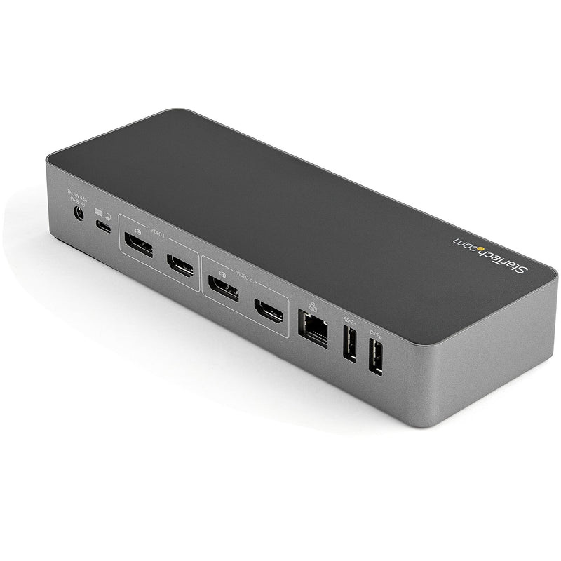 USB-C & USB-A Dock - Hybrid Universal Laptop Docking Station w/ 100W Power Delivery - Dual Monitor 4K 60Hz HDMI & DisplayPort