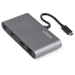 Thunderbolt 3 Mini Dock - Portable Dual Monitor TB3 Docking Station DisplayPort 4K 60Hz - 1x USB-A, GbE - 28cm (11") Cable