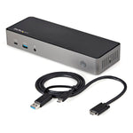 USB-C & USB-A Dock - Hybrid Triple Monitor Laptop Docking Station DisplayPort & HDMI 4K 60Hz/85W PD/6x USB/GbE/USB 3.1 Gen 2