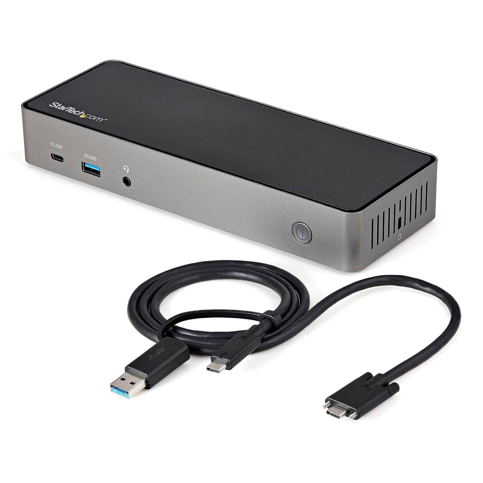 USB-C & USB-A Dock - Hybrid Triple Monitor Laptop Docking Station DisplayPort & HDMI 4K 60Hz/85W PD/6x USB/GbE/USB 3.1 Gen 2
