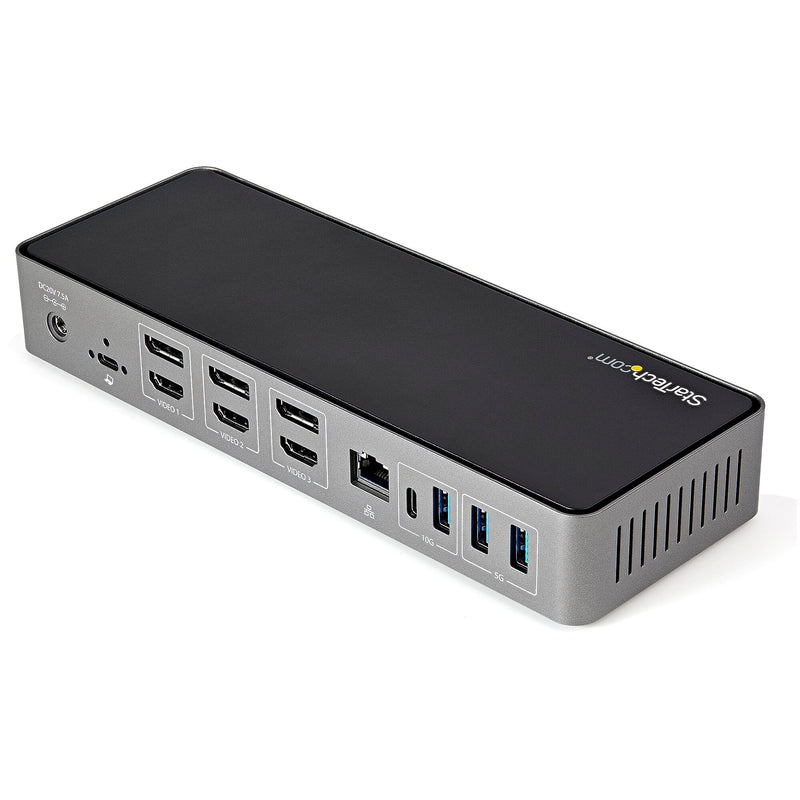 USB-C & USB-A Dock - Hybrid Triple Monitor Laptop Docking Station DisplayPort & HDMI 4K 60Hz/85W PD/6x USB/GbE/USB 3.1 Gen 2