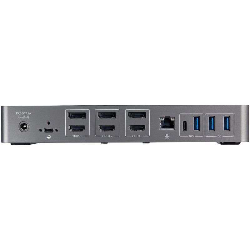 USB-C & USB-A Dock - Hybrid Triple Monitor Laptop Docking Station DisplayPort & HDMI 4K 60Hz/85W PD/6x USB/GbE/USB 3.1 Gen 2