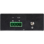Industrial Fiber to Ethernet Media Converter - 1Gbps SFP to RJ45/CAT6 - SM/MM Fiber to Copper Gigabit Network IP-30 12V Input
