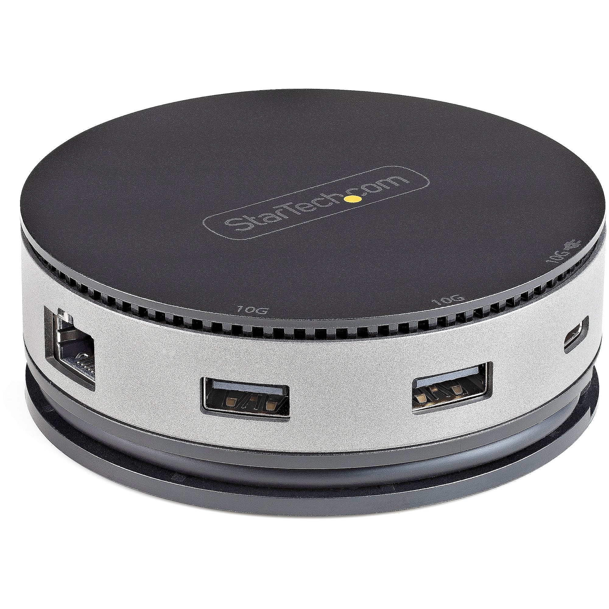 USB C Multiport Adapter - USB Type-C 10Gbps Mini Dock 4K 60Hz HDMI/DisplayPort/1080p VGA - 75W PD Passthrough, USB Hub & GbE
