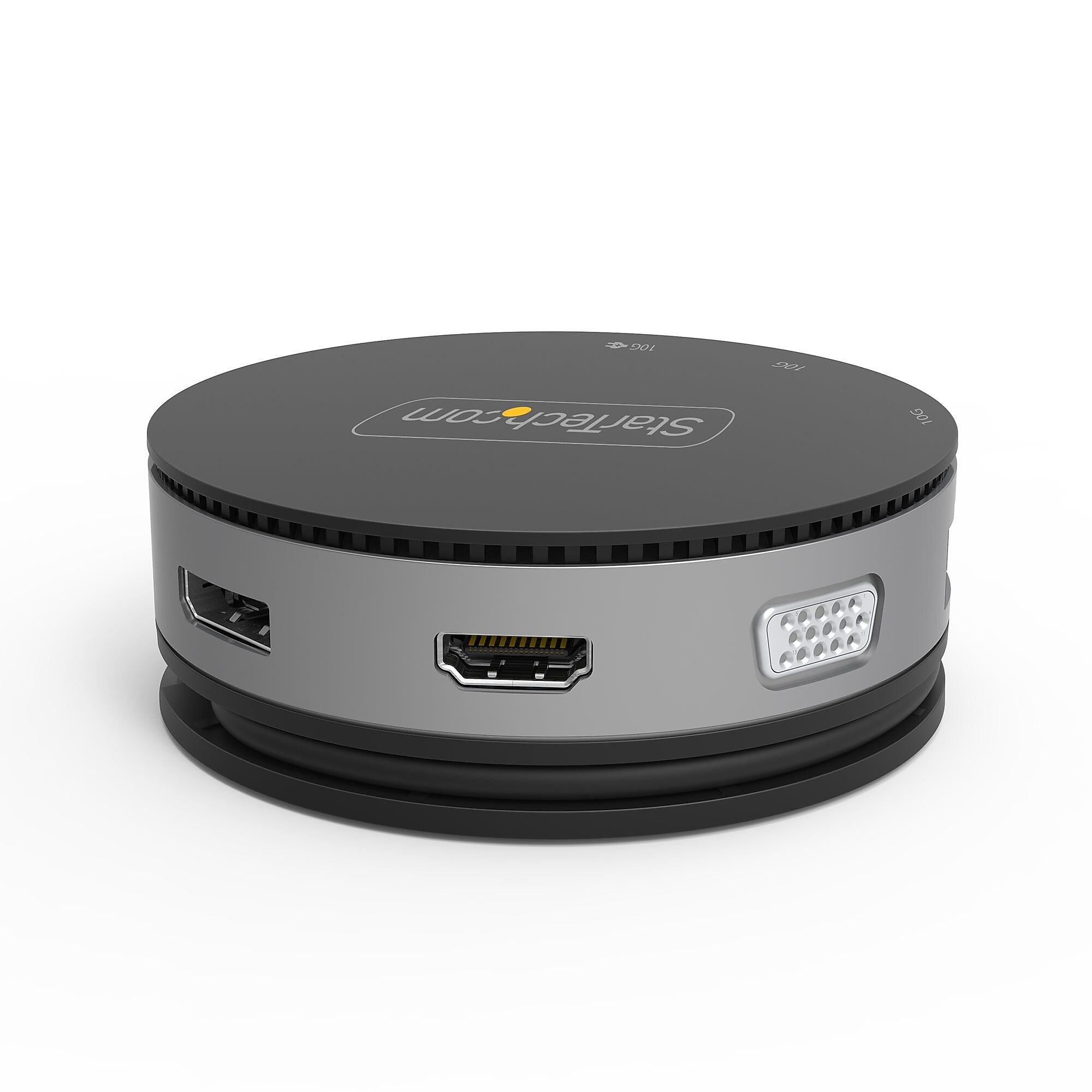 USB C Multiport Adapter - USB Type-C 10Gbps Mini Dock 4K 60Hz HDMI/DisplayPort/1080p VGA - 75W PD Passthrough, USB Hub & GbE