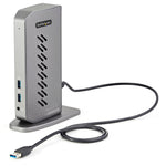 USB-C USB-A Dock - Hybrid Universal USB 3.0 Laptop Docking Station - Dual Monitor 4K 60Hz HDMI/DisplayPort - 6xUSB Type-A/GbE