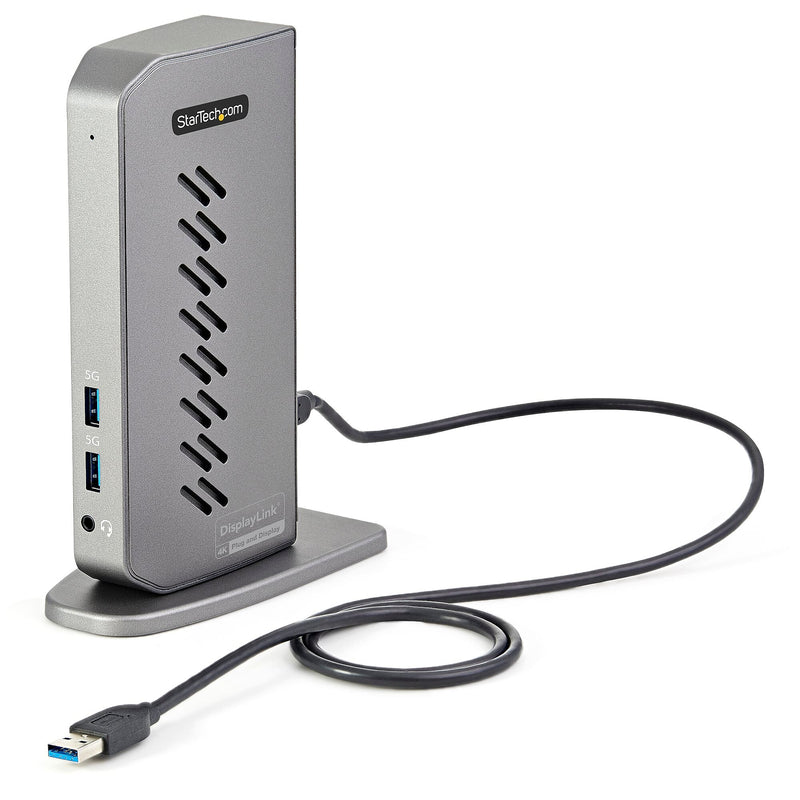 USB-C USB-A Dock - Hybrid Universal USB 3.0 Laptop Docking Station - Dual Monitor 4K 60Hz HDMI/DisplayPort - 6xUSB Type-A/GbE